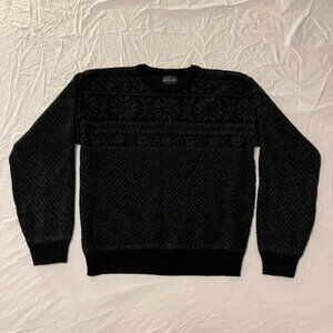 Vintage Basic Editions Sweater Mens Large Pullover Knit Ski Grandpa Cosby